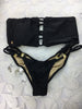 Custom Seamless Vixen Bikini with Gold Crystal Connectors (any color swatch)***(SUIT SOLD PER PIECE OR SET, price varies)