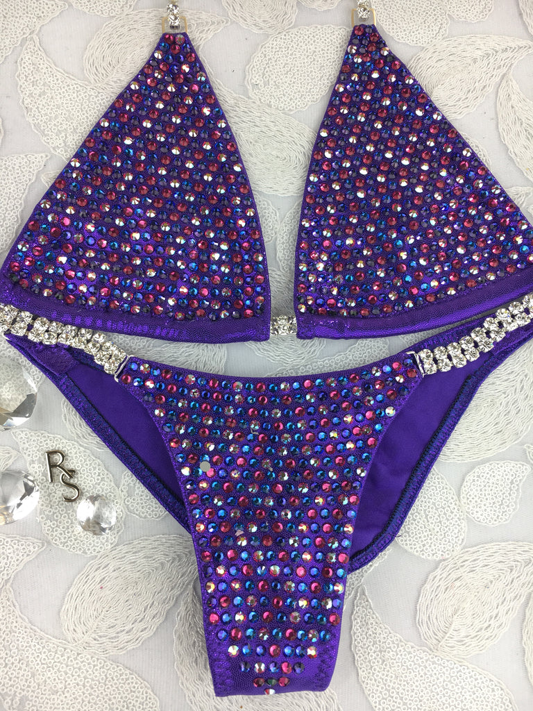 Quick View Competition Bikinis Purple Bling Luxe