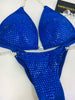Custom Competition Bikinis Blue Bling Luxe w/molded cup included