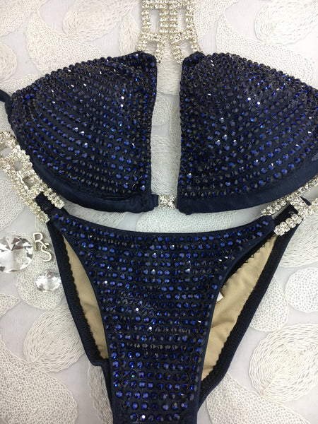 Quick View Competition Bikinis Blue Bling Luxe