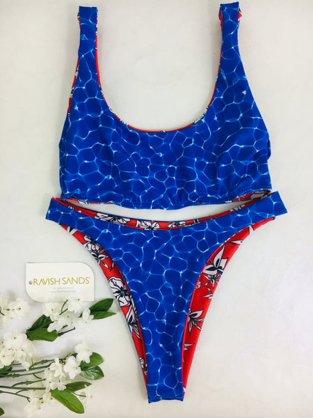 Custom 2:1 plunge and Highwaisted any fabric color combo ***no scrunch in Butt of this product***(SUIT SOLD PER PIECE OR SET, price varies)