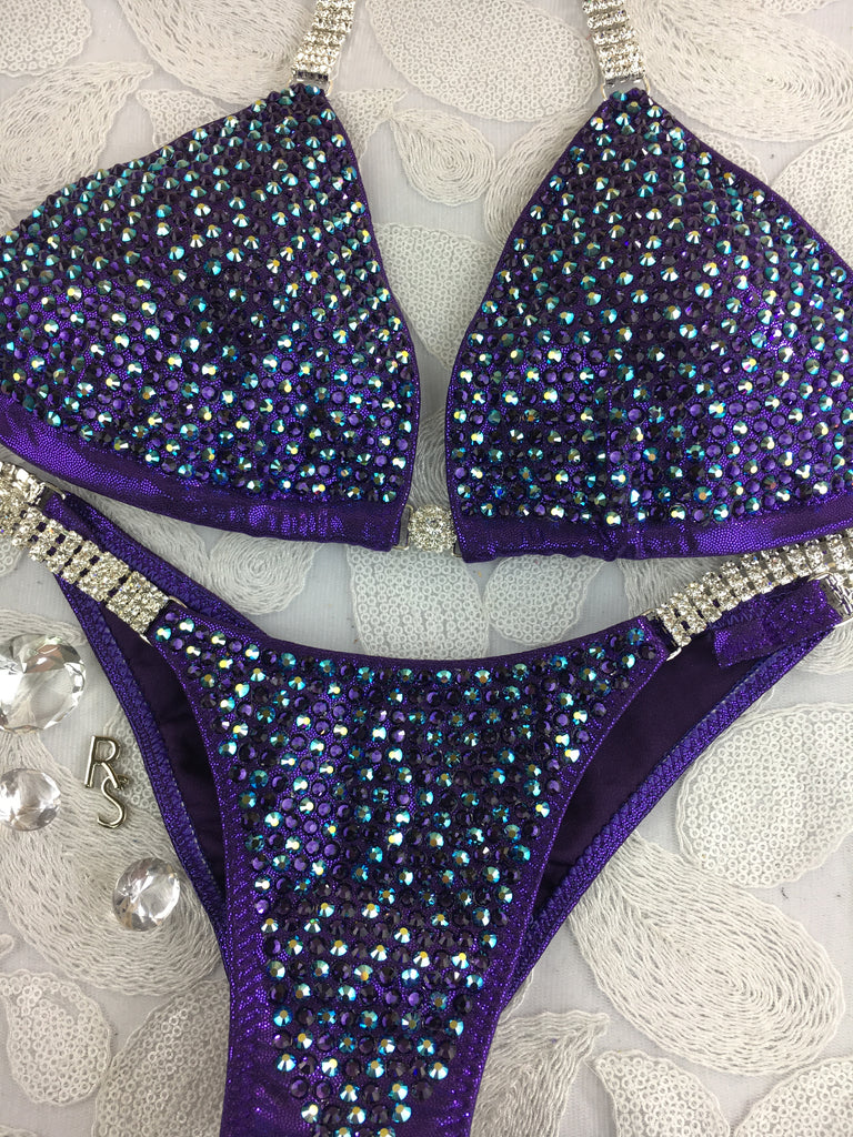 Quick View Competition Bikinis Purple Bling Luxe