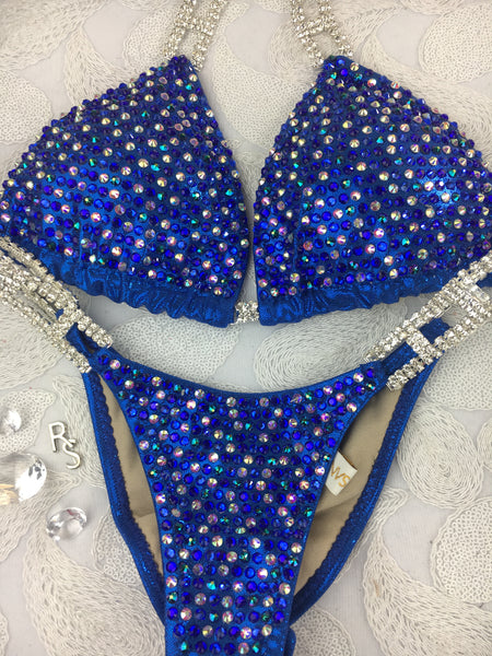 Quick View Competition Bikinis Blue Bling Luxe