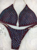 Quick View Competition Bikinis Red/Merlot/Cranberry Bling Luxe Swarovski Crystals Molded cup