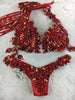 Custom Red Ice Glaze Themewear bikini $699