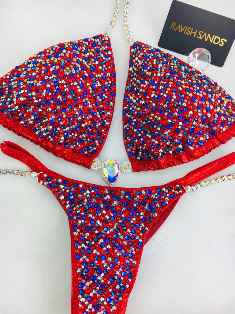 Custom Competition Bikinis Multitone (Red/Blue/Purple)