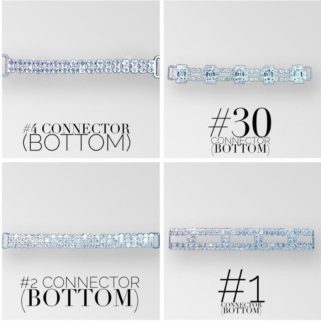 MOST POPULAR Available Connectors INCLUDED with most competition bikini suit packages! (For informational use ONLY)