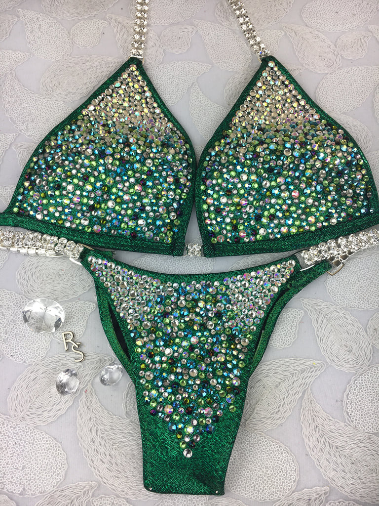 Quick View Competition Bikinis Green Emerald Bubble Deluxe Diamond Princess 