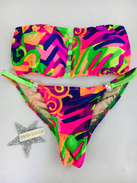 Custom Gummy Neon Abstract Vixen Seamless Bikini***(SUIT SOLD PER PIECE OR SET, price varies)