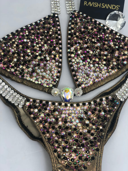 Custom Competition Bikinis Gold/Black Cleopatra