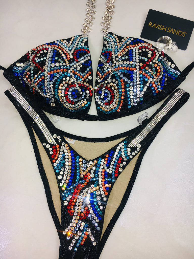 Custom Abstract physique figure suit
