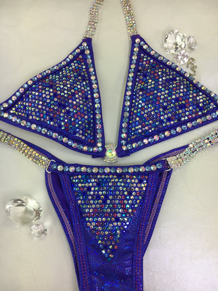 Rental Purple Blue S.G. Bikini A Cup Top Marissa Front/Mini Micro