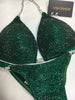 Custom Competition Bikinis Dark Emerald Green Molded Cup 