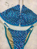Quick View Competition Bikinis Blue Turquoise Pink Rainbow Bling Luxe Swarovski