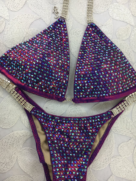 Quick View Competition Bikinis Cranberry/Purple Bling Luxe Swarovski