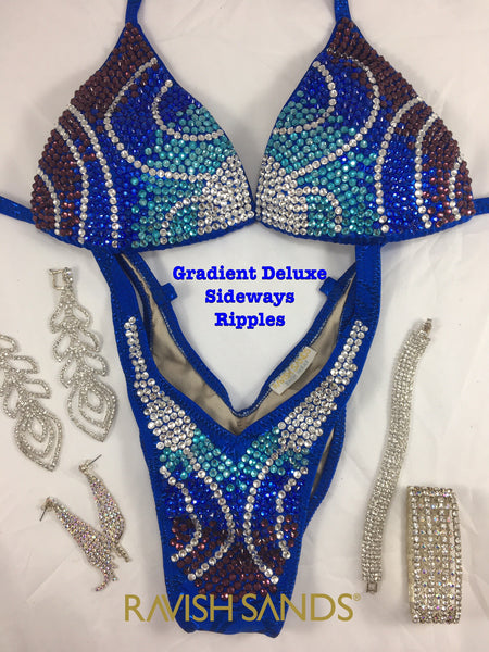 Custom Figure Suit - Gradient Sideways Ripples - $655+