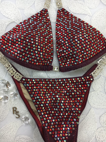 Quick View Competition Bikinis Cranberry/Red/Bling Luxe Swarovski