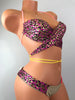Tan Fuchsia Cheetah Strappy Bish 4:1 Flip It Reversible Bikini Midcoverage Cheeky Arnold