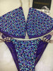 Custom Competition Bikinis Purple, Aqua Confetti