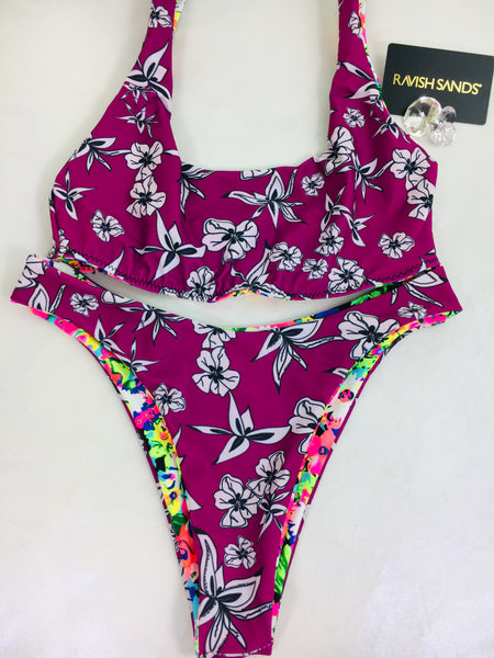 Custom 2:1 plunge and Highwaisted any fabric color combo ***no scrunch in Butt of this product***(SUIT SOLD PER PIECE OR SET, price varies)