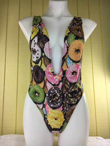 Plunge neck and high on hip one piece custom **any color (Seen on Heidi / donut one piece)