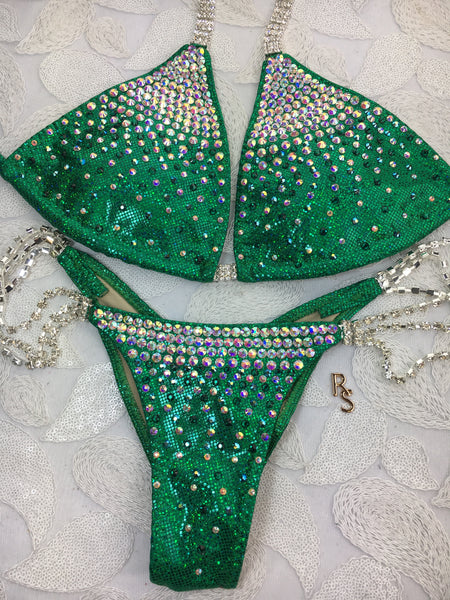 Quick View Competition Bikinis Green Glam Gal 