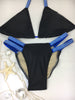 Custom made Pool Party Blue Bling Double Band Bikini***(SUIT SOLD PER PIECE OR SET, price varies)