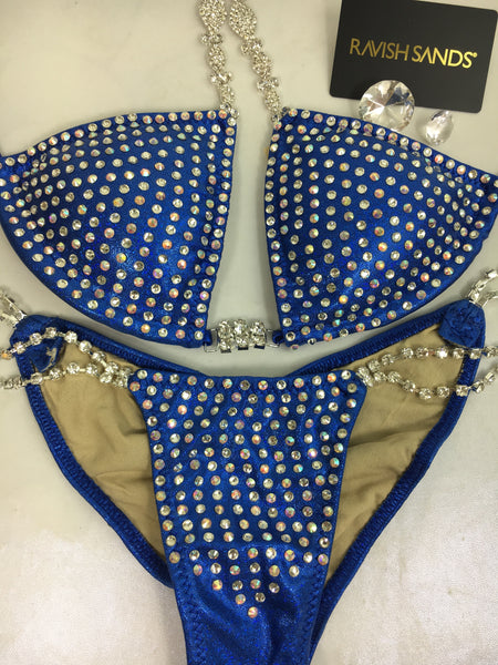 Rental #12 Mystic Blue Small Standard Top/Midcoverage Cheeky