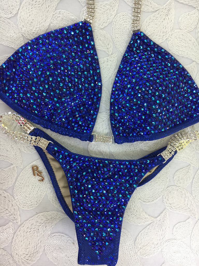 Quick View Competition Bikinis Bling Luxe Blue Swarovski