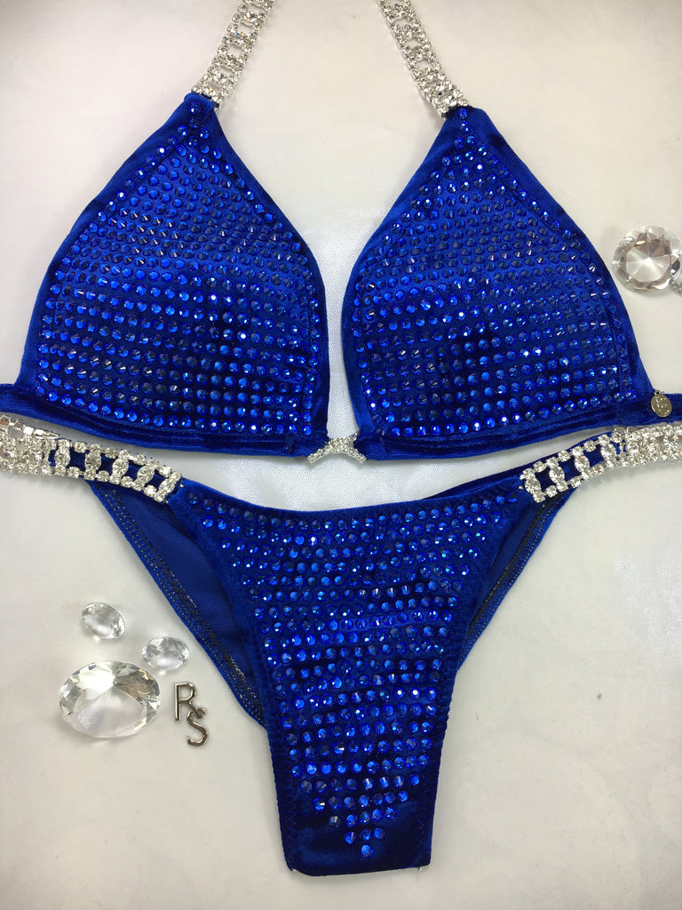 Quick View Competition Bikinis Blue Bling Luxe Molded Cup