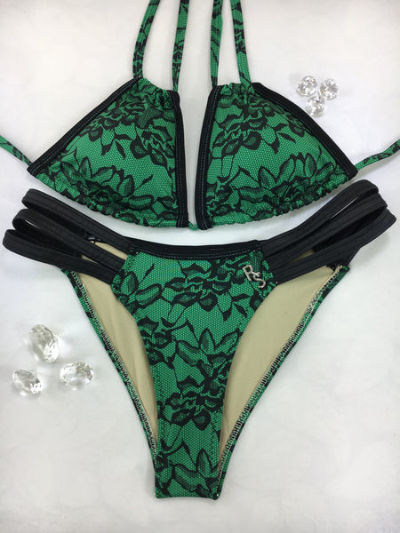Custom Green/Black Lace multistring ***(SUIT SOLD PER PIECE OR SET, price varies)