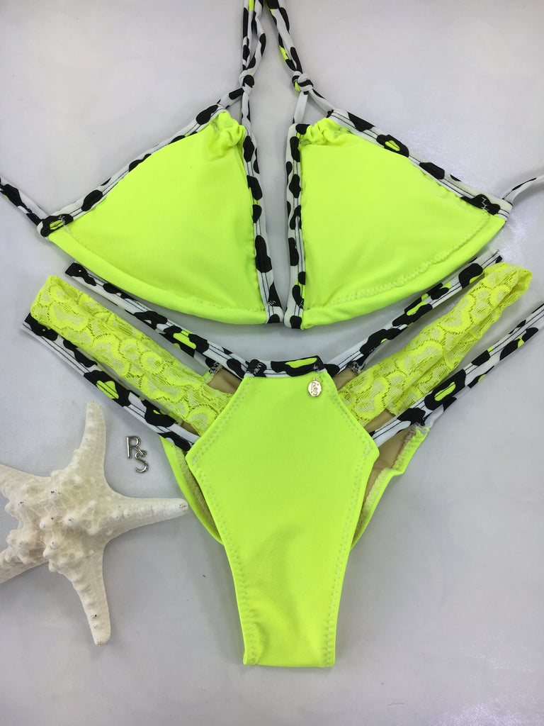 Custom Neon Yellow Highlight Your Summer multistring***OTHER COLOR OPTIONS AVAILABLE***(SUIT SOLD PER PIECE OR SET, price varies)