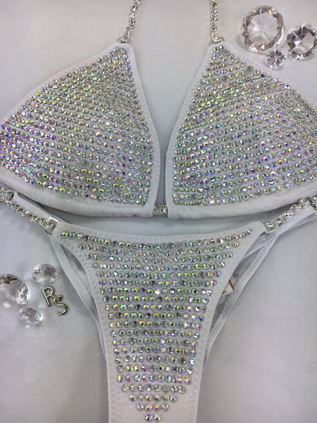 Quick View Competition Bikinis White Bling Luxe