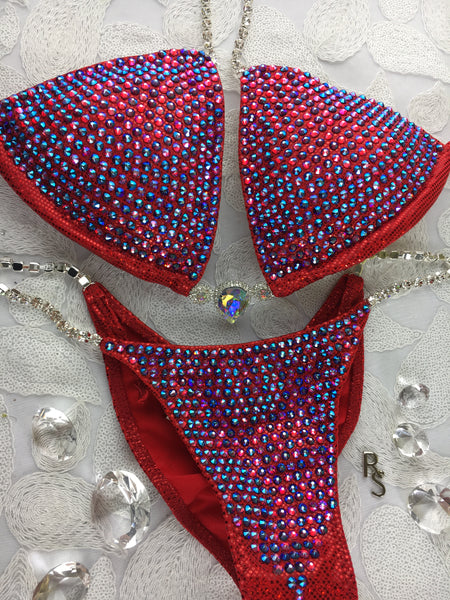 Quick View Competition Bikinis Red Bling Luxe