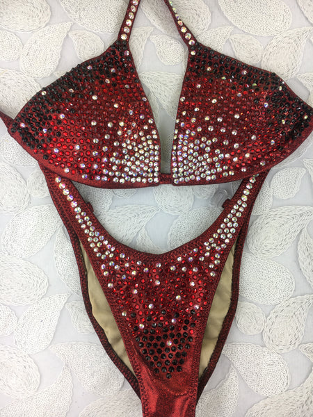 Custom Gradient Deluxe Lux/Sideways Figure/physique Competition Suit $655+