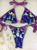 Custom Mermaid Donut Posing Bikini w/tie string and embellishment (any color trim)