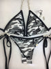 Grey/Black/White Camo Posing Bikini