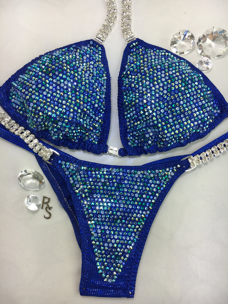 Custom Competition Bikinis Blues Deluxe