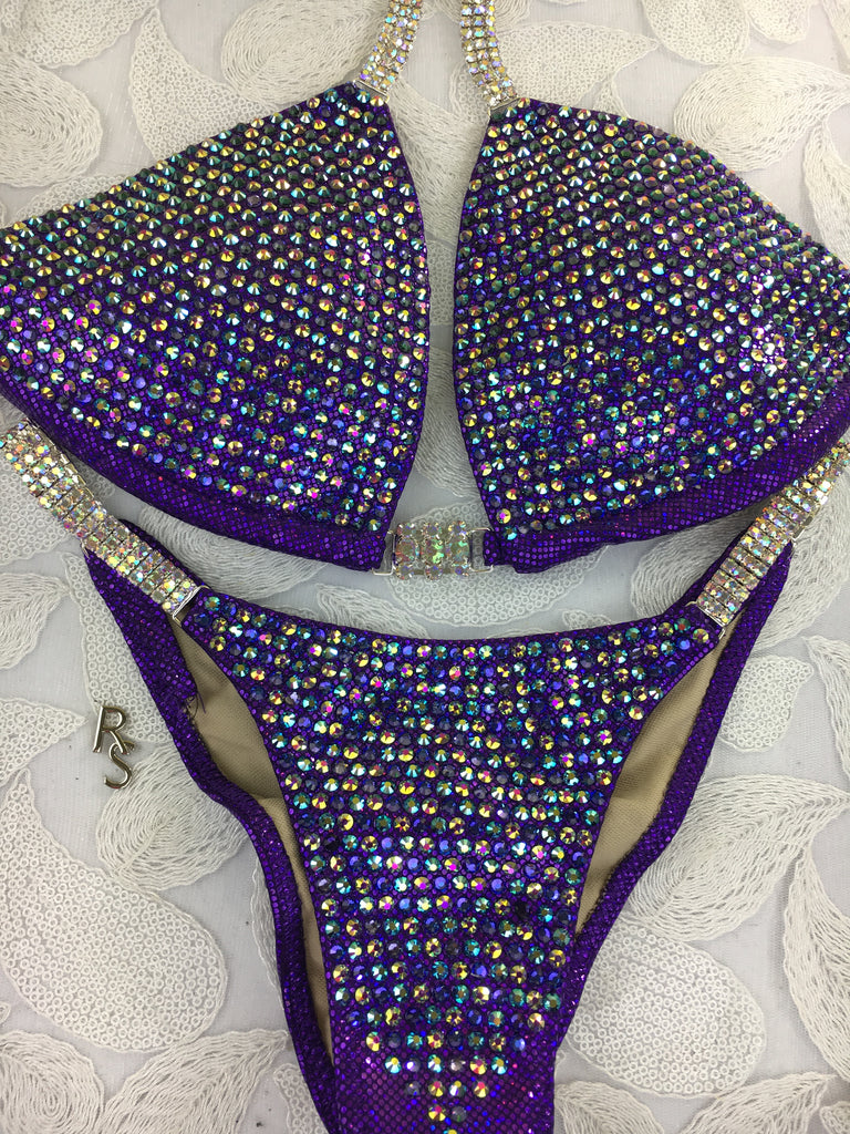 Quick View Competition Bikinis Purple Bling Luxe Swarovski Crystals