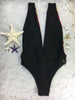Reversible 2:1 I Heart Donut/Black Seamless Plunge neck and high on hip one piece custom **any color (Seen on Heidi / donut one piece)
