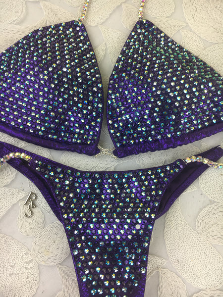 Quick View Competition Bikinis Purple Bling Luxe