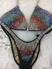 Custom Figure Suit -  Bubbles Gradient Sideways Ripples - $675+