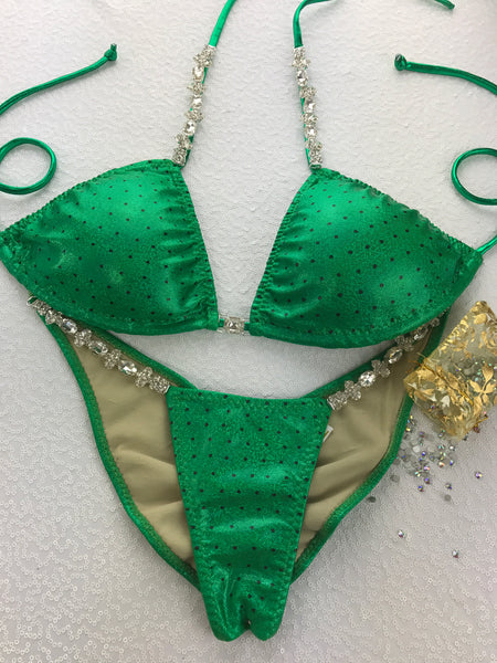 Kelly Green Sparkle MICRO Cheeky 