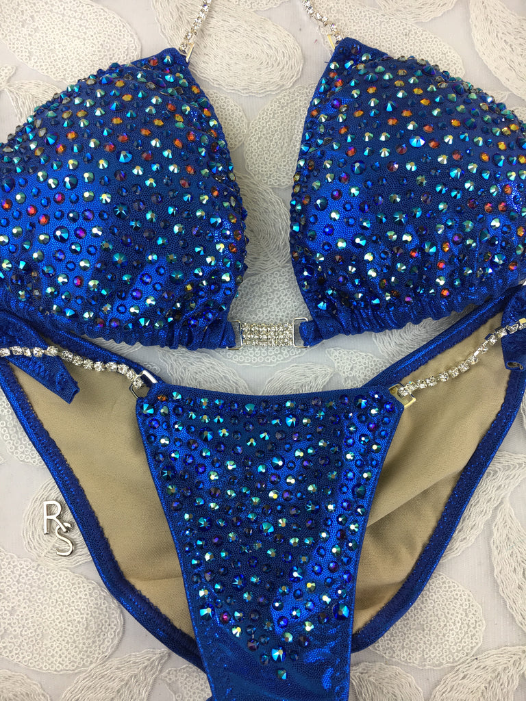 Quick View Competition Bikinis cranberry blue Confetti Bliss Swarovski