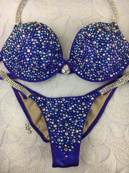 Quick View Competition Bikinis Blue Confetti Bliss With Underwire bra upgrade