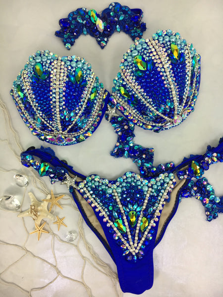 Royal Blue Mermaid Themewear with wings $1348 or bikini only $799