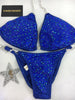 Custom  Competition Bikinis Blue Bling Luxe