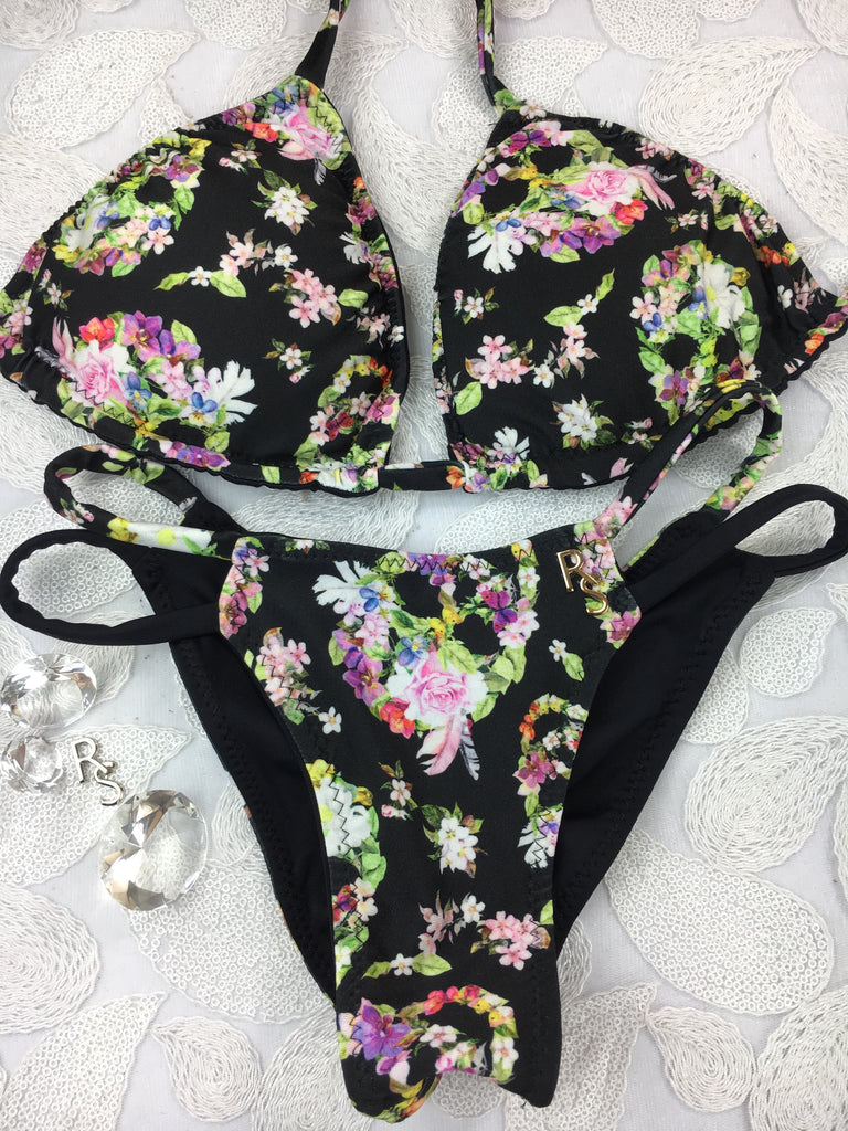 Custom Skulls Amber 4:1 with Triangle Top Reversible Bikini***(SUIT SOLD PER PIECE OR SET, price varies)