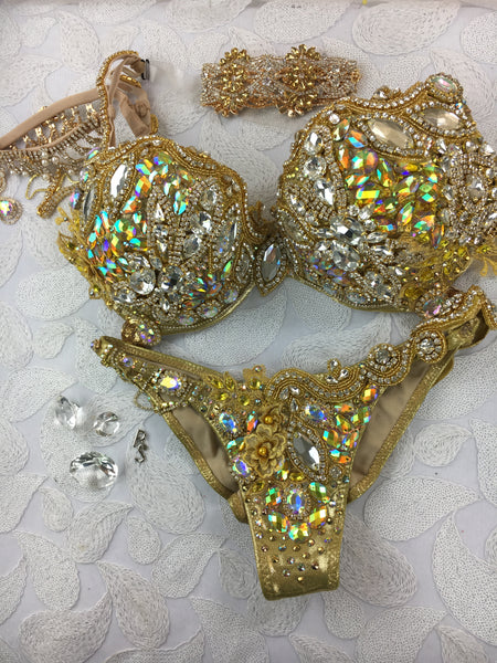 Custom Galaxy Gold Themewear bikini  $849