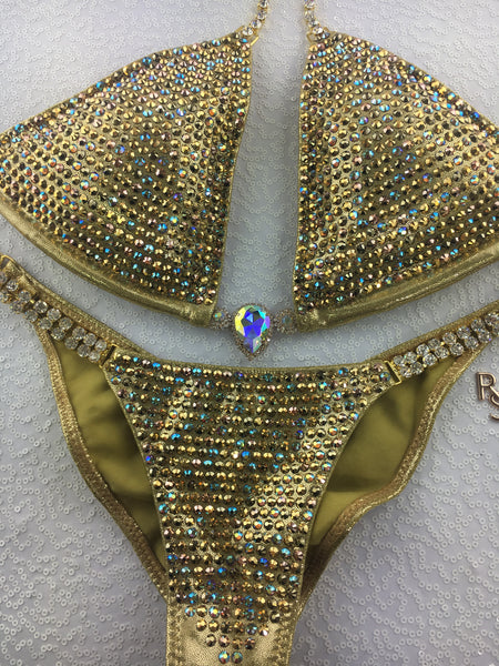 Custom Bling Luxe w/color upgrade (3-4 colors)Competition Bikini